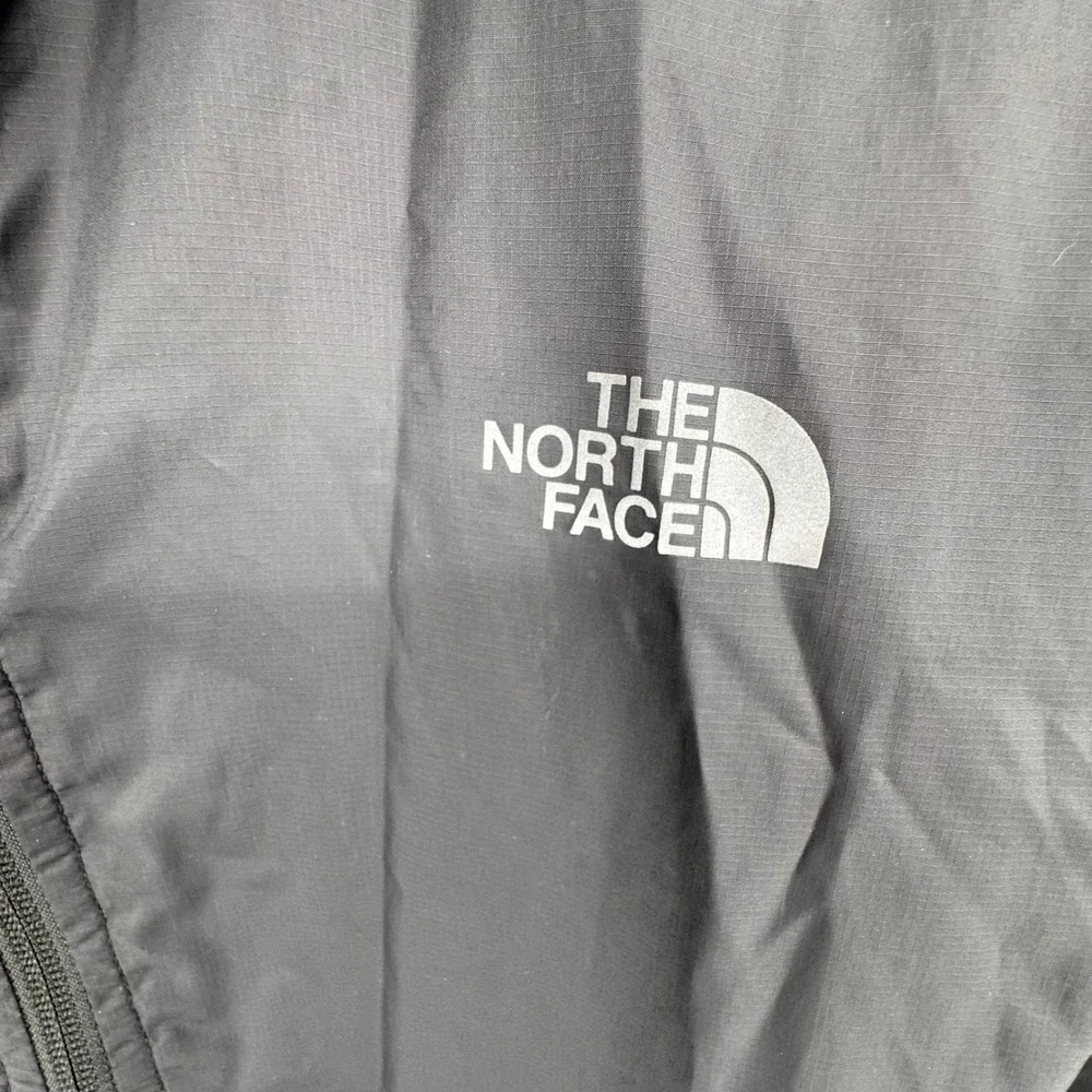The North Face Mens Full Zip Hybrid Fleece Ripstop Jacket Grey Black Medium